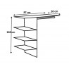 Etagère de rangement avec penderie 87 cm Madox