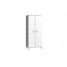 Armoire enfant scandinave 83 cm blanc/chêne Jessi