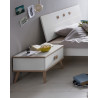 Chevet enfant scandinave blanc/chêne Jessi