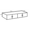 Surmeuble pour armoire 180 cm Telma