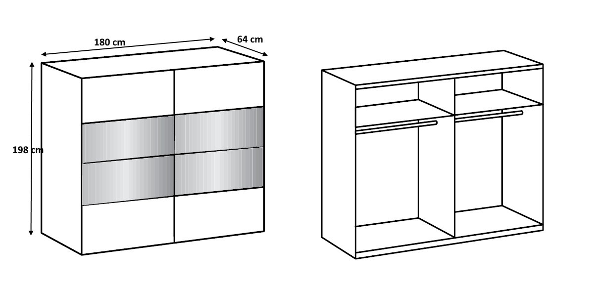 Armoire adulte moderne Blake | Matelpro