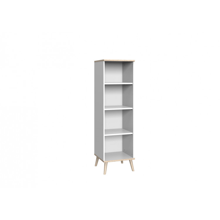 Bibliothèque enfant scandinave blanc/chêne Jessi