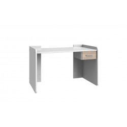 Bureau enfant avec rangement contemporain blanc/chêne Opale