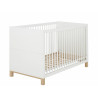 Lit bébé évolutif scandinave blanc Bérénice
