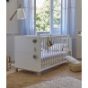 Lit bébé évolutif scandinave blanc Bérénice