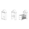 Meuble de rangement enfant scandinave Blanc Céleste