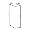 Armoire contemporaine blanche 30 cm Shella