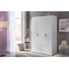 Armoire contemporaine blanche 120 cm Shella