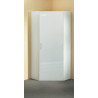 Armoire d'angle contemporaine blanche Shella