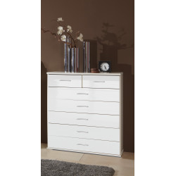 Commode contemporaine blanche Shella