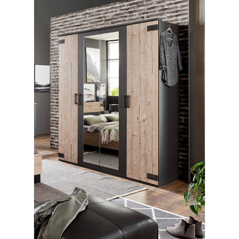 Armoire adulte industrielle 225 cm Madrid