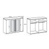 Armoire adulte contemporaine 225 cm Nadège