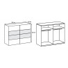 Armoire adulte contemporaine 225 cm Nadège I
