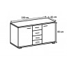 Commode contemporaine 130 cm Nadège