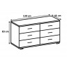 Commode contemporaine 130 cm Nadège I