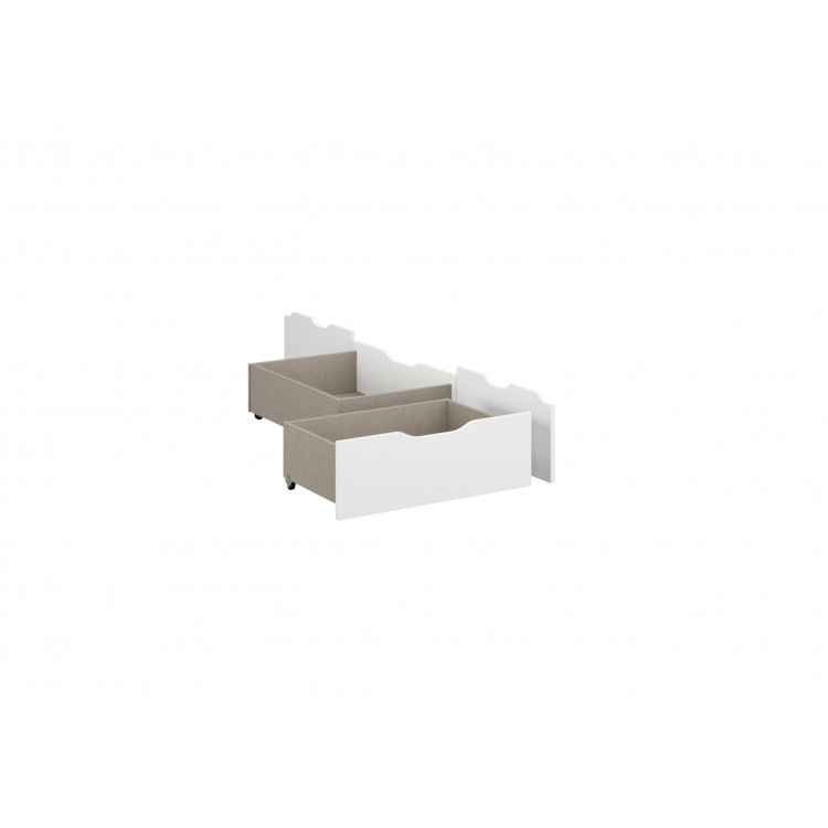 Tiroir de lit contemporain blanc Florentine