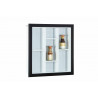 Vitrine murale moderne 67 cm blanc/noir Antonin