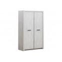 Armoire contemporaine 126 cm chêne blanc Curtis