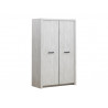 Armoire contemporaine 126 cm chêne blanc Curtis