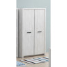 Armoire contemporaine 126 cm chêne blanc Curtis