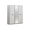 Armoire contemporaine 173 cm chêne blanc Curtis