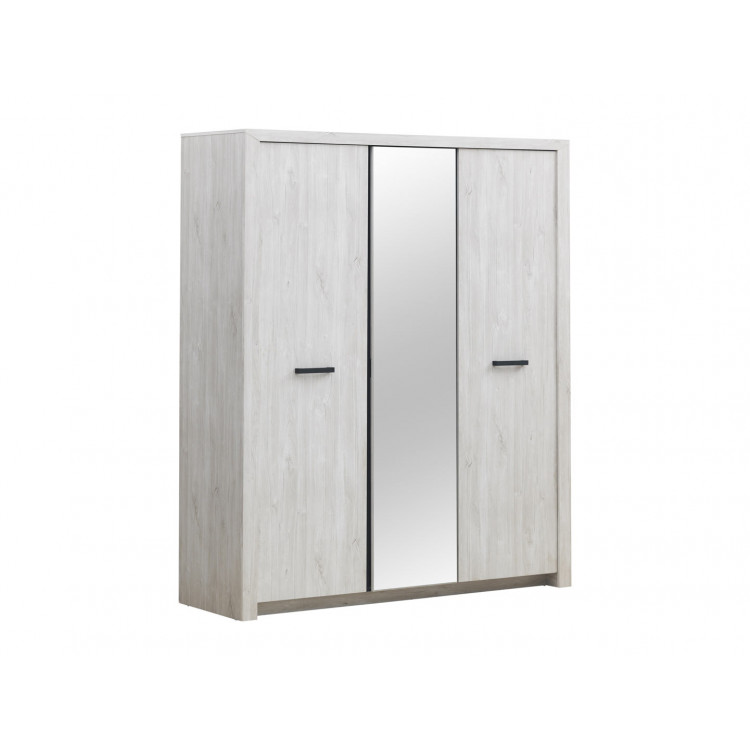 Armoire contemporaine 173 cm chêne blanc Curtis