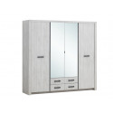 Armoire contemporaine 218 cm chêne blanc Curtis