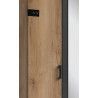 Armoire adulte industrielle 180 cm chêne/anthracite Katarina