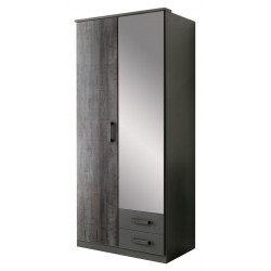 Armoire contemporaine 90 cm anthracite Heloise