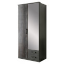 Armoire contemporaine 90 cm anthracite Heloise