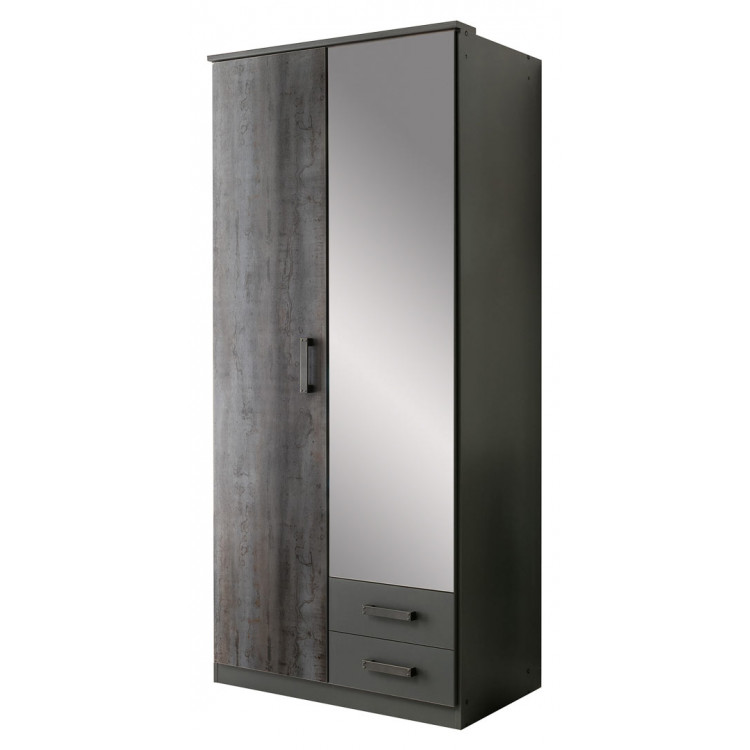 Armoire contemporaine 90 cm anthracite Heloise