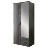 Armoire contemporaine 90 cm anthracite Heloise