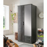 Armoire contemporaine 90 cm anthracite Heloise