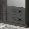 Armoire contemporaine 90 cm anthracite Heloise