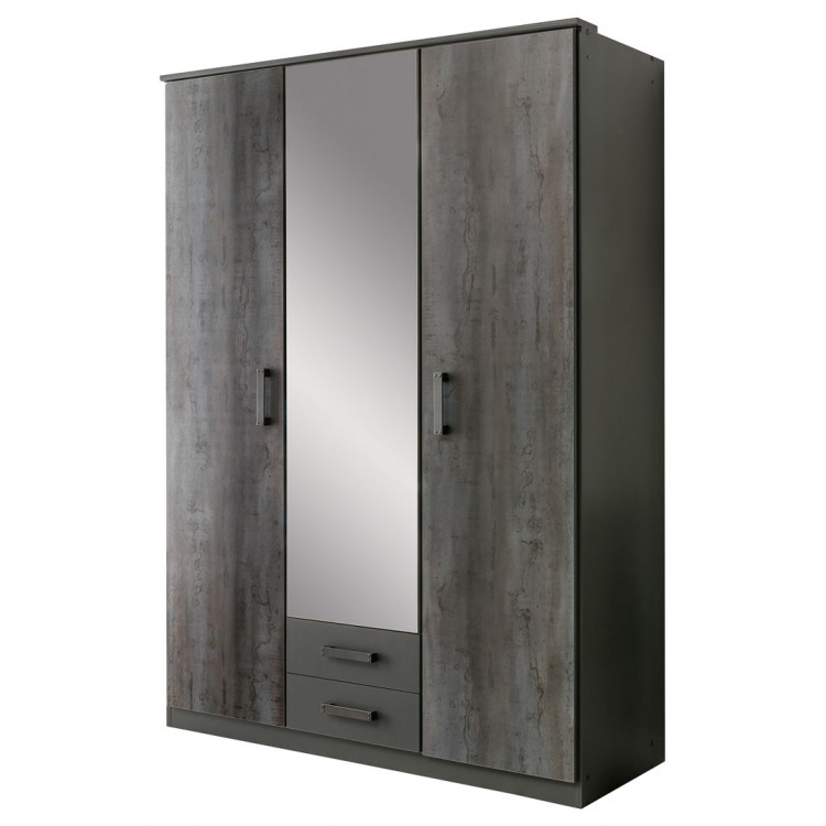 Armoire contemporaine 135 cm anthracite Heloise