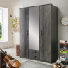 Armoire contemporaine 135 cm anthracite Heloise