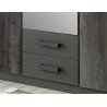 Armoire contemporaine 135 cm anthracite Heloise