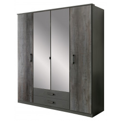 Armoire contemporaine 180 cm anthracite Heloise