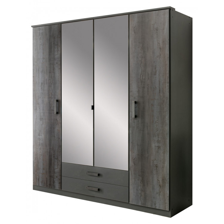 Armoire contemporaine 180 cm anthracite Heloise