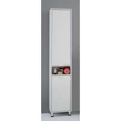 Colonne de salle de bain contemporaine blanche Nora