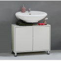 Meuble sous lavabo contemporain blanc Nora