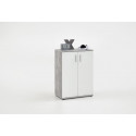Meuble de rangement contemporain 60 cm blanc/béton Candice