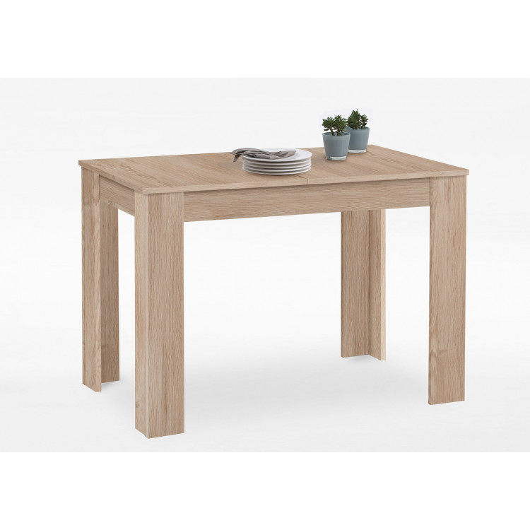 Table de cuisine contemporaine extesible chêne clair Rosa