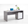 Bureau droit contemporin gris béton Rick