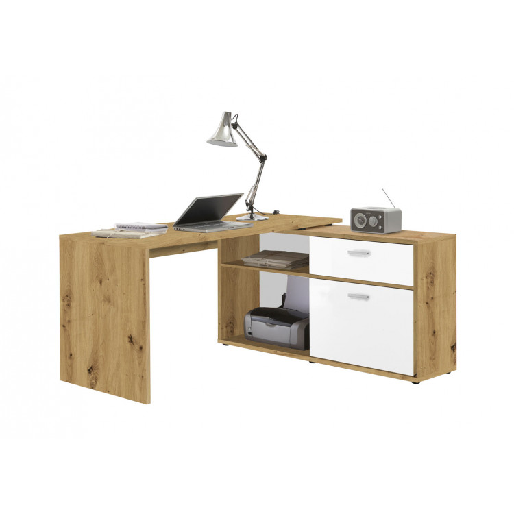 Bureau d'angle contemporain modulable Cheyenne