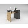 Bureau droit contemporain chêne naturel/anthracite Yukon