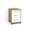 Caisson de bureau contemporain chêne/blanc Texas