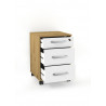 Caisson de bureau contemporain chêne/blanc Texas