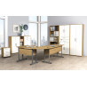 Ensemble de bureau contemporain chêne/blanc Texas