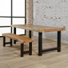 Banc de cuisine en bois massif Roman